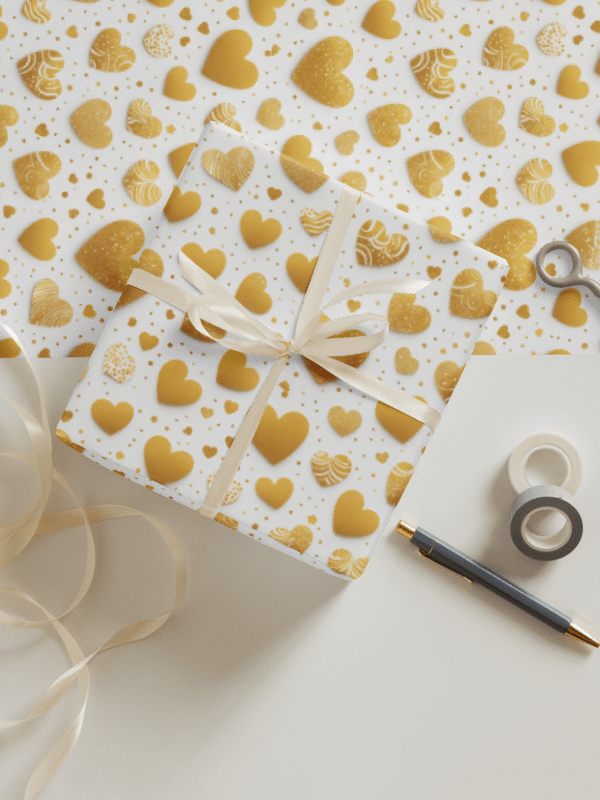 Pretty Hearts Wrapping Paper Set of 3 product image (5)