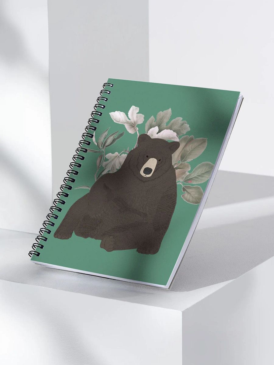Bear with Leaves Spiral Notebook product image (3)