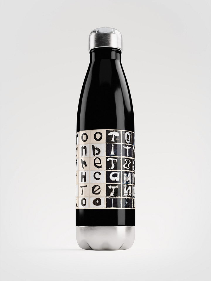 The Tooth Can Bite Stainless Steel Water Bottle (black) product image (1)