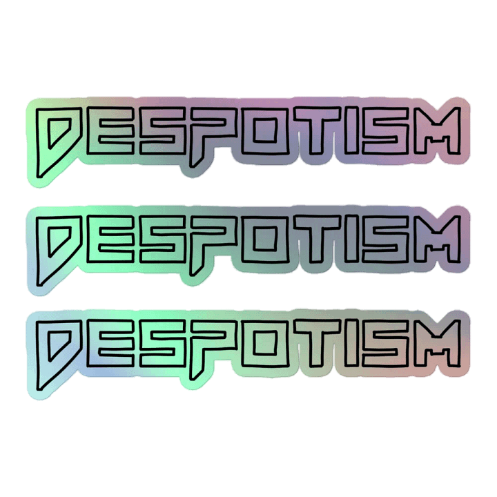 DESPOTISM Logo Holographic Sticker Sheet product image (2)