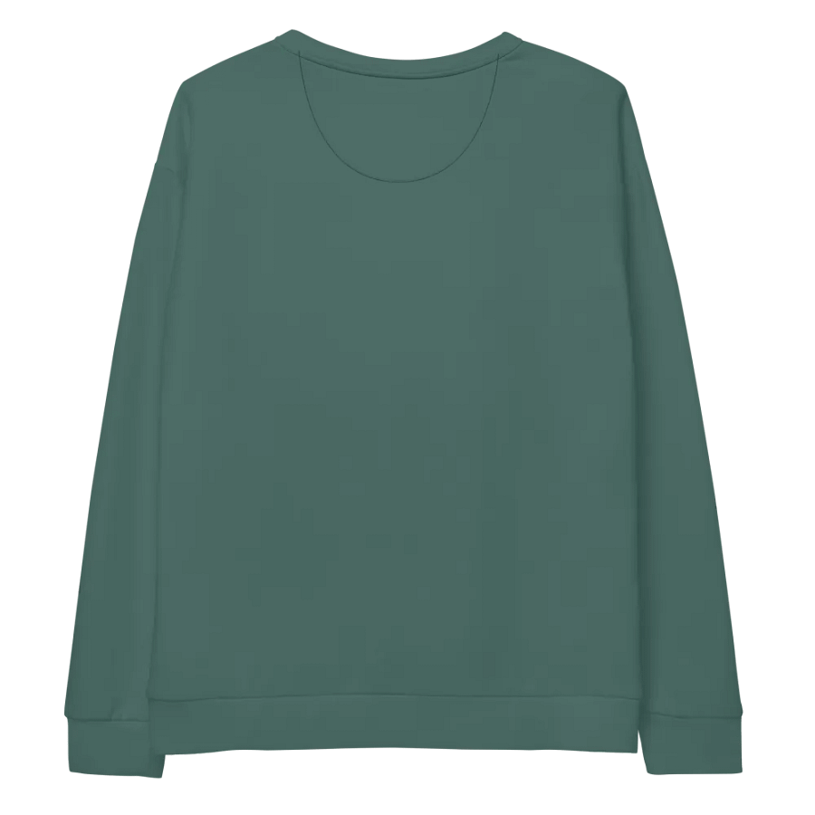 Plain Medium Dark Green Soft Summer Unisex Recycled Polyester Heavyweight Premium Sweatshirt by Treasure Pie product image (9)
