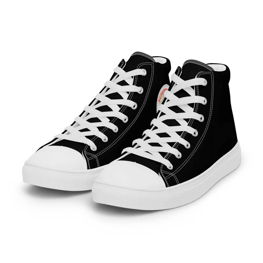 Supernova Super Star Black and White Men's High Top Canvas Shoes product image (7)