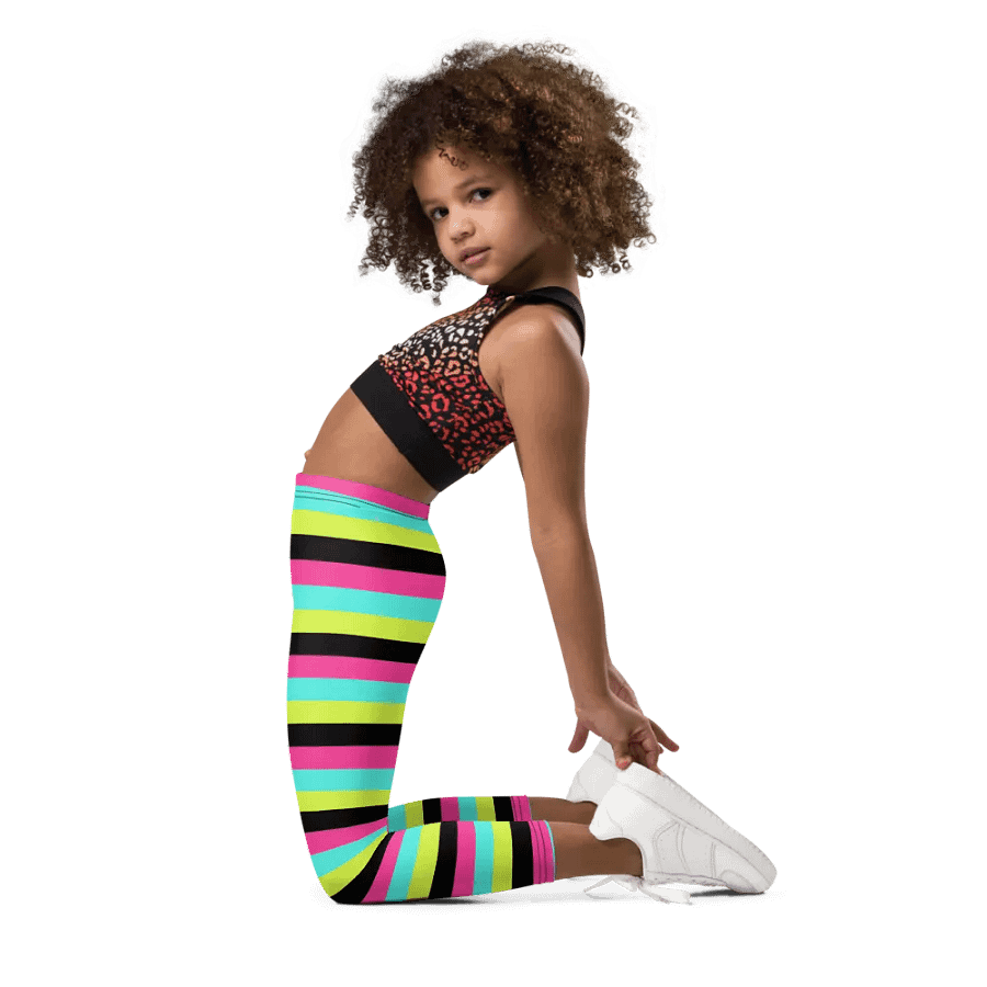 Colorful Spring Leggings for Girls with stripes, Leopard Collection product image (5)