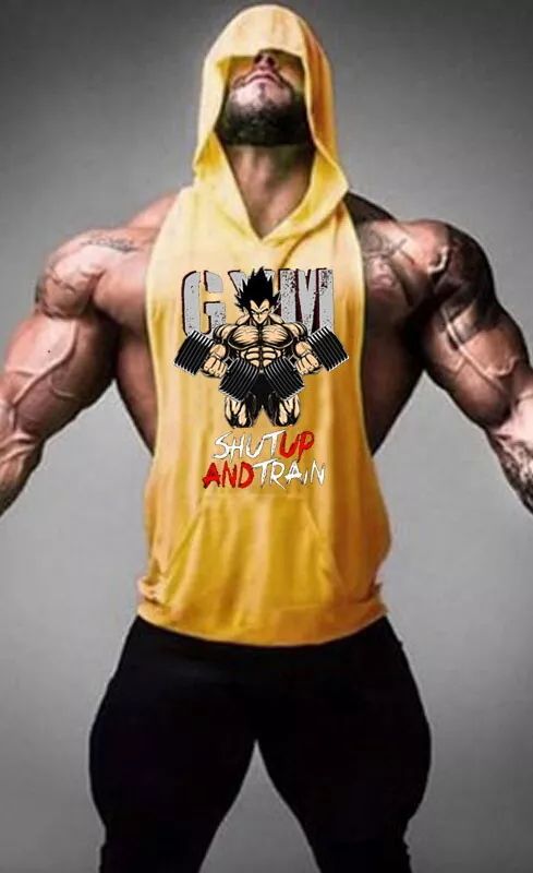 Men's Workout Hooded Tank Tops Bodybuilding Muscle T Shirt Sleeveless Gym Hoodie product image (6)