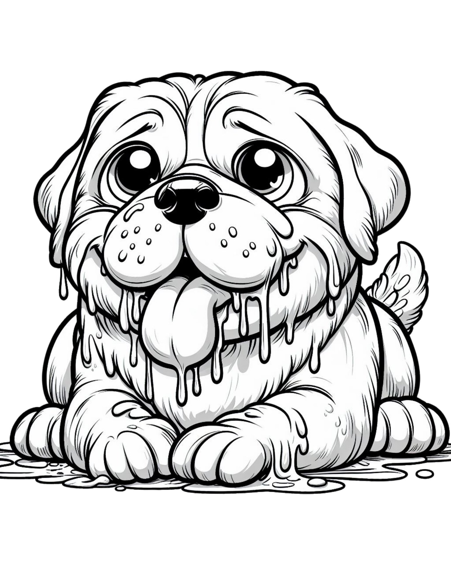 100 Cute Dog Coloring Pages for Kids PDF product image (4)