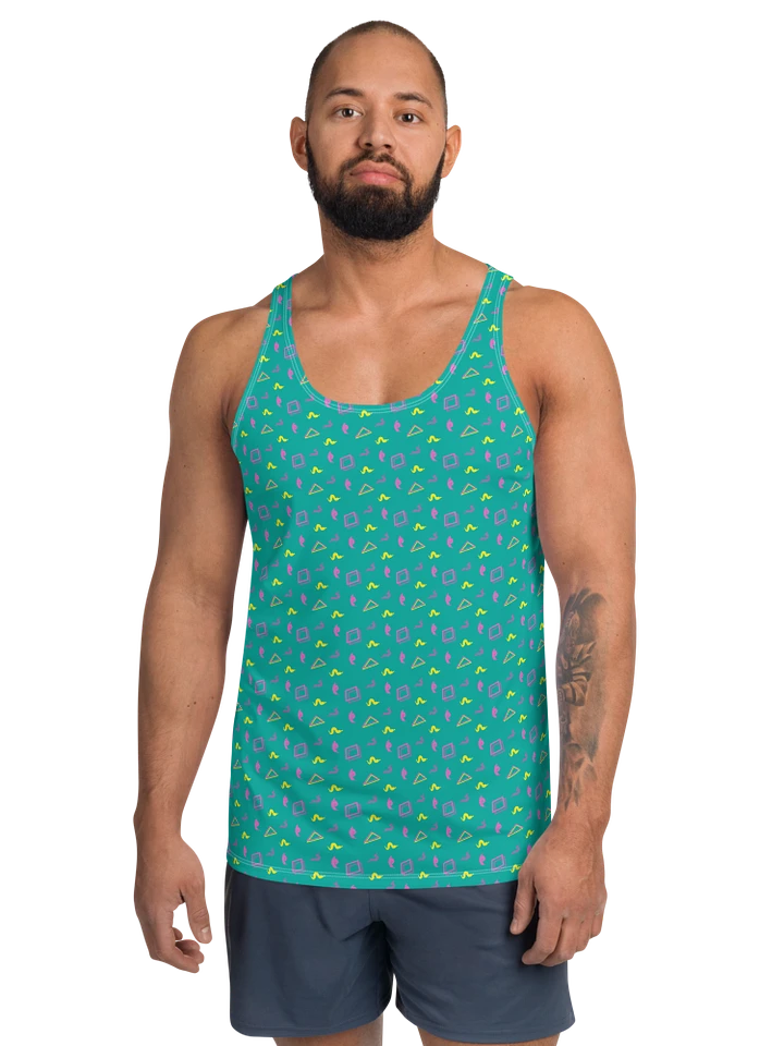 Oh Worm? teal pattern tank top product image (1)