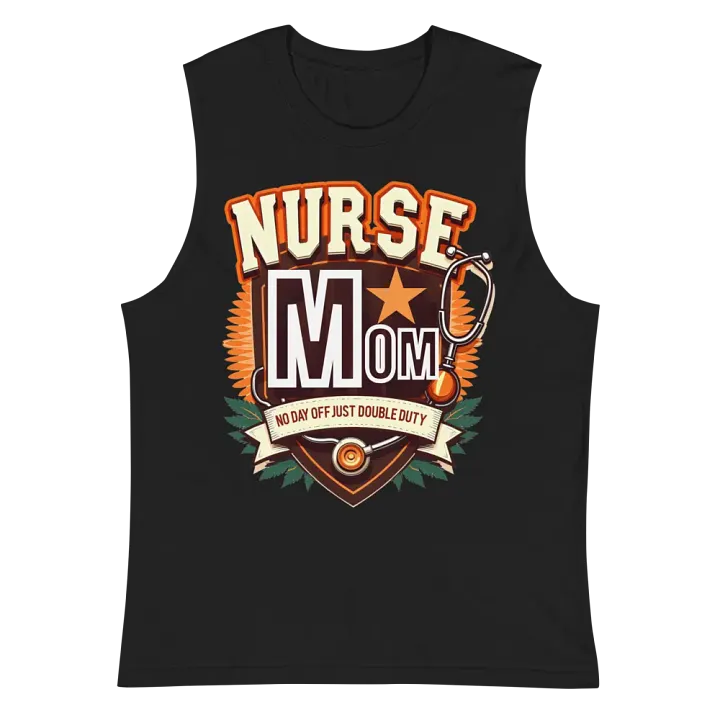 Nurse Mom Double Duty Muscle Tank product image (3)