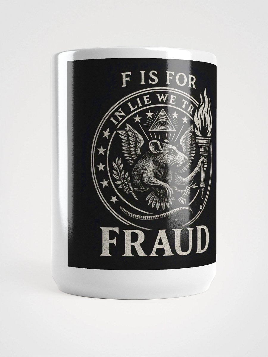 F is for fraud glossy ceramic mug by dark alphabet product image (5)