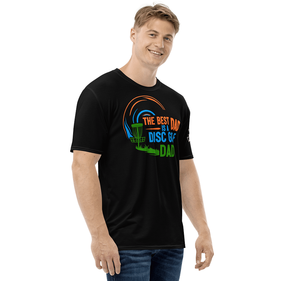 Fancy Lads Men's Black T-Shirt "The Best Dad Is A Disc Golf Dad" product image (5)