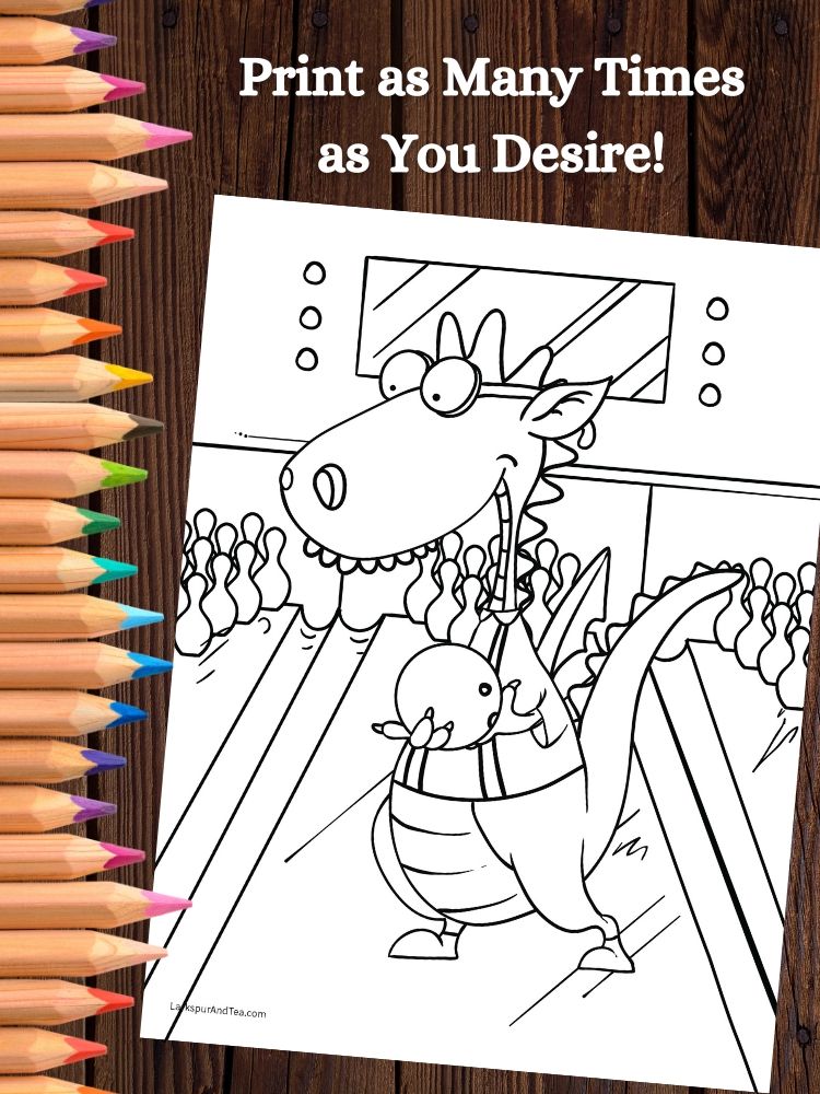 Dragons Playing Sports Printable Coloring Pages for Kids product image (5)