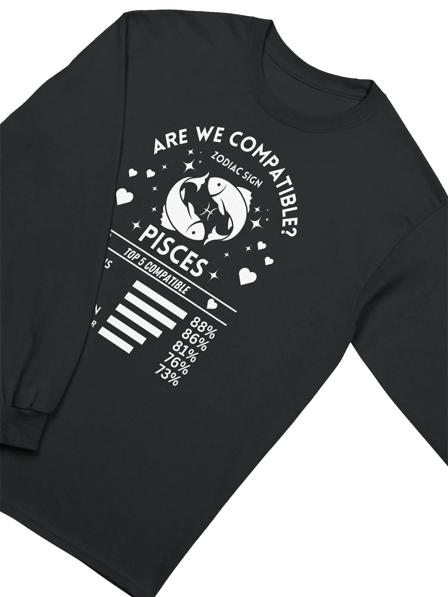 Pisces Zodiac Sign Romantic Compatibility - Gildan Ultra Cotton Unisex Long Sleeve T-Shirt - Dark Colors product image (3)