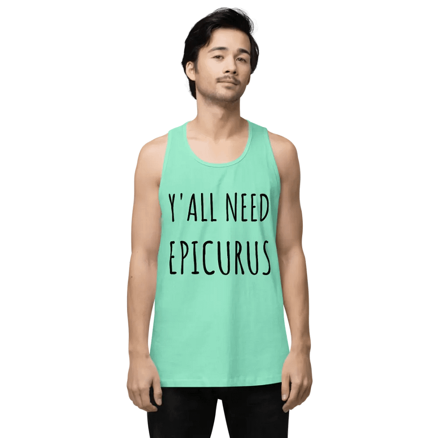 Y'all Need Epicurus BLACK (Cotton Heritage Men's Premium Tank Top) product image (1)