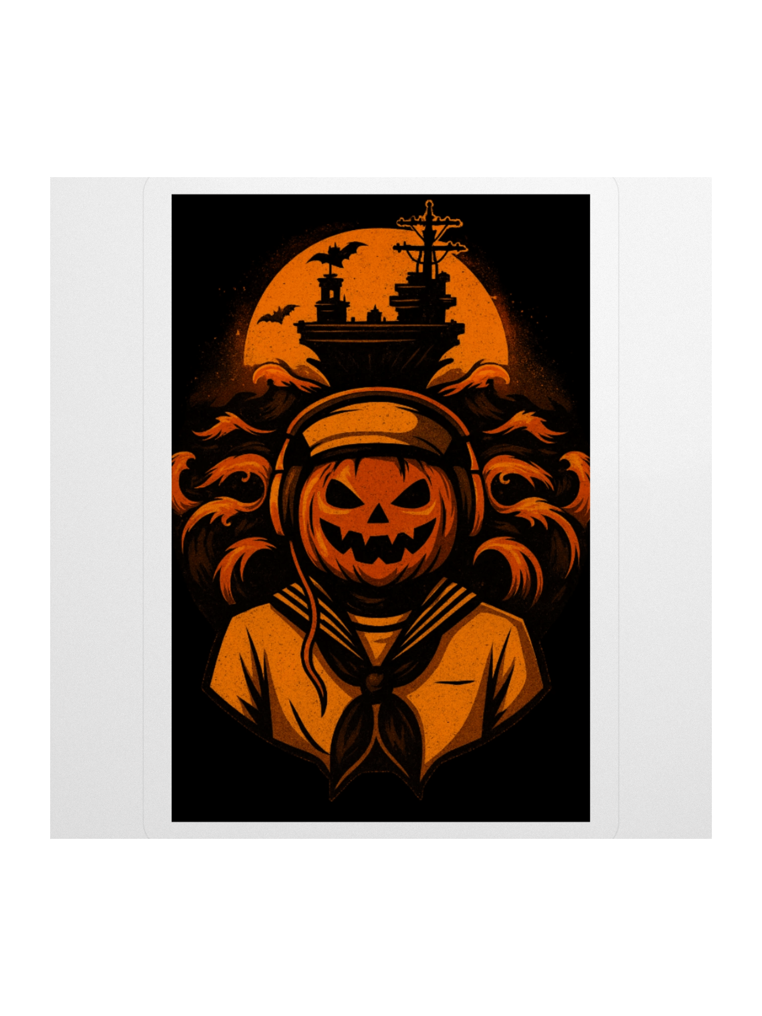Limited Edition Spooky Sailor Pumpkin Kiss Cut Stickers product image (1)