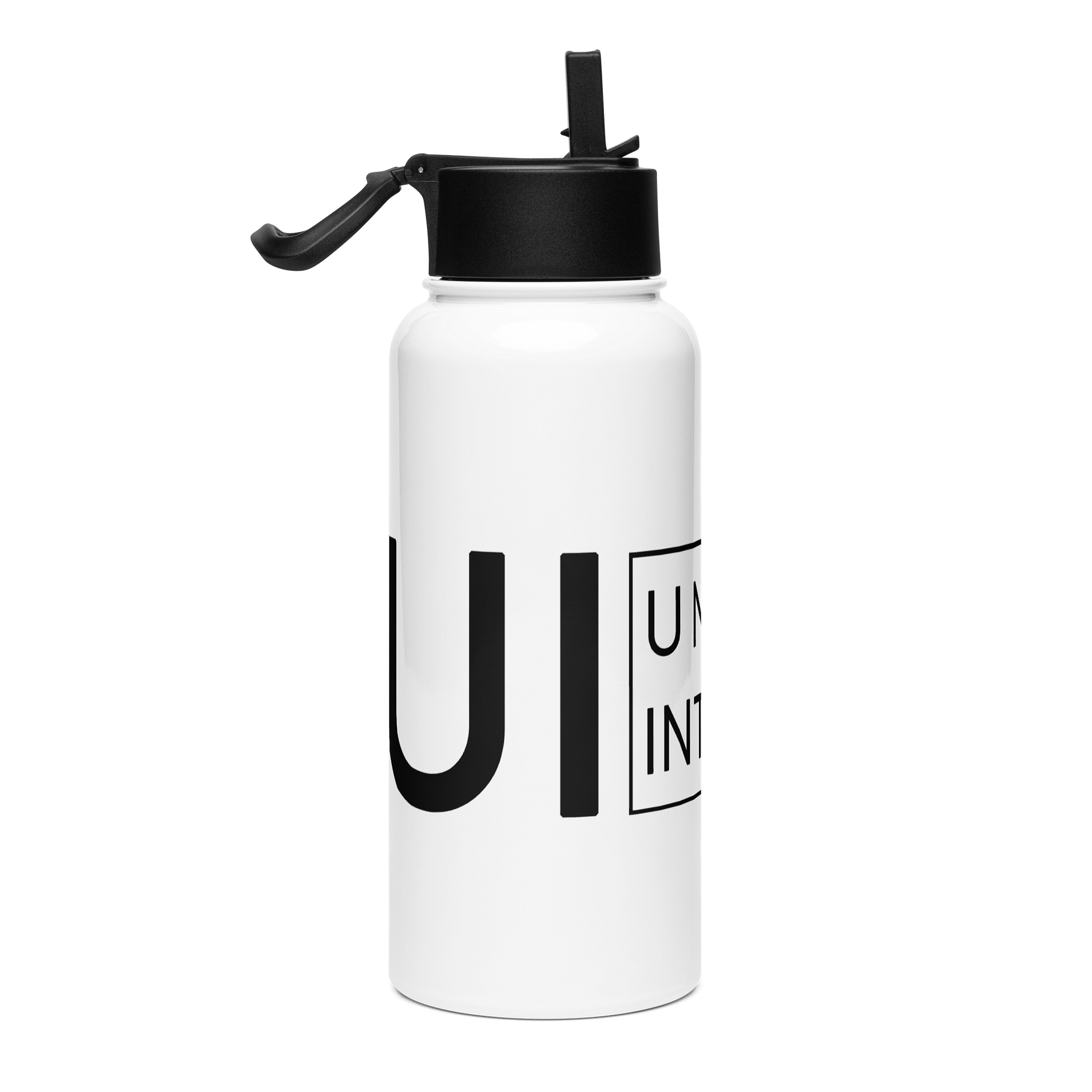 Stainless Steel Water Bottle w/Straw product image (4)