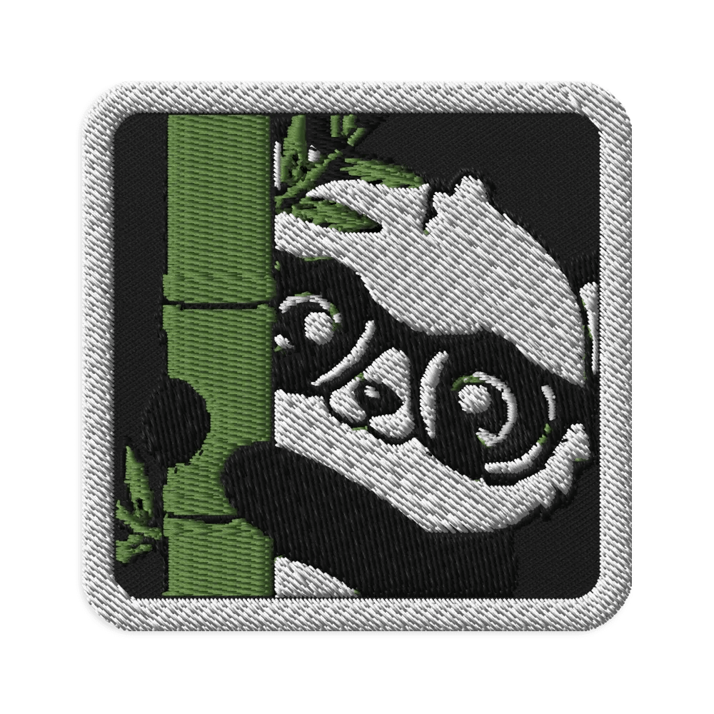 Peeking Panda Embroidered Patch product image (1)