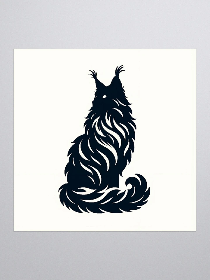 Kiss Cut Stickers: Maine Coon Monochrome product image (1)