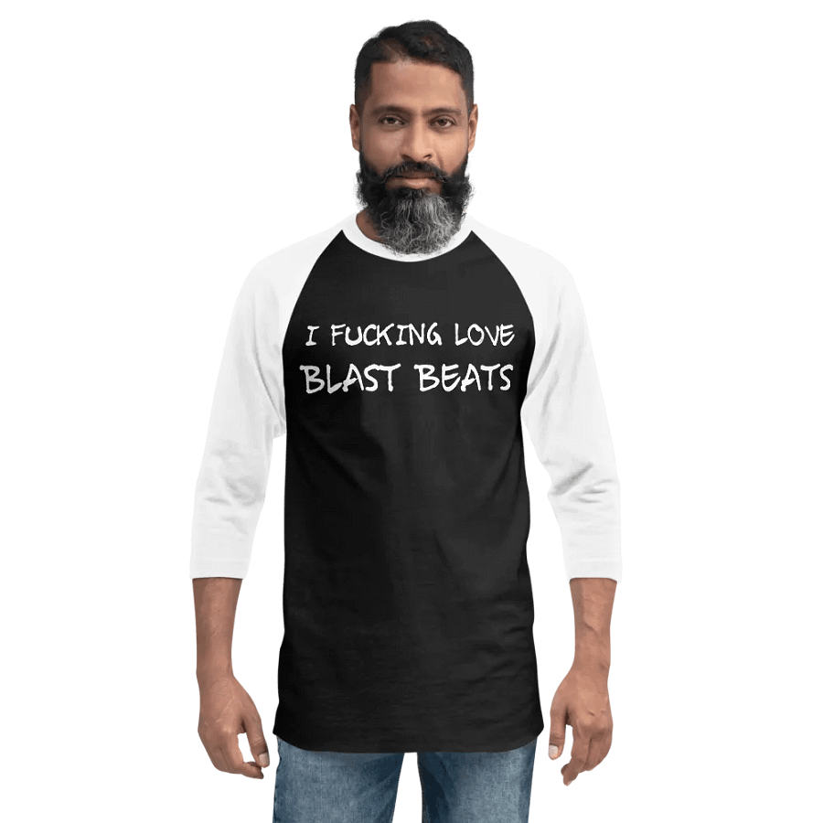 I Love Blast Beats raglan product image (7)
