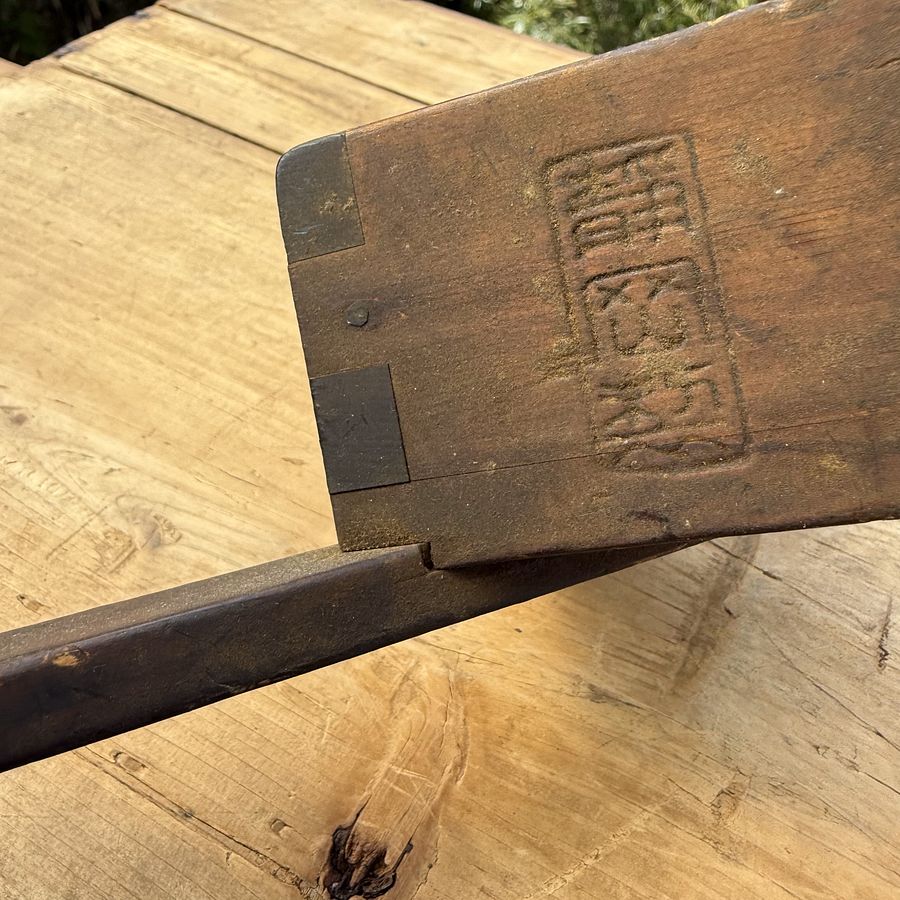 🎎 Antique Japanese Wooden Masu Scoop with Handle – Early Showa to Taisho Era Merchant Tool product image (5)