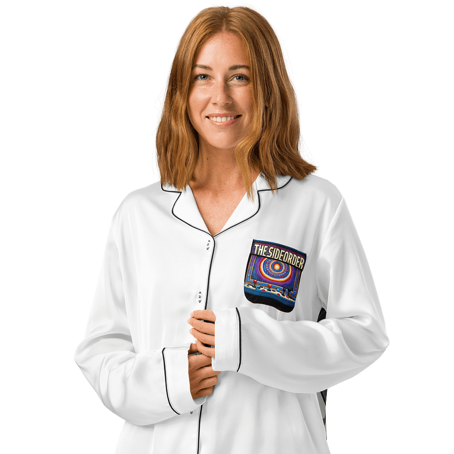 Mischievous Grin Long Sleeve Pajama Top product image (4)