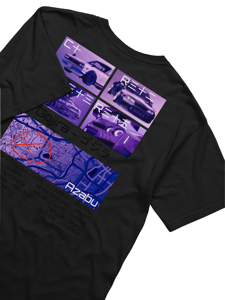 Gojira-Birthplace, List of Cities (Black) | Shirt product image (2)