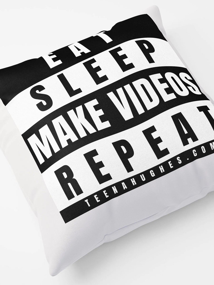 EAT • SLEEP • MAKE VIDEOS • REPEAT • CUSHION & COVER product image (4)