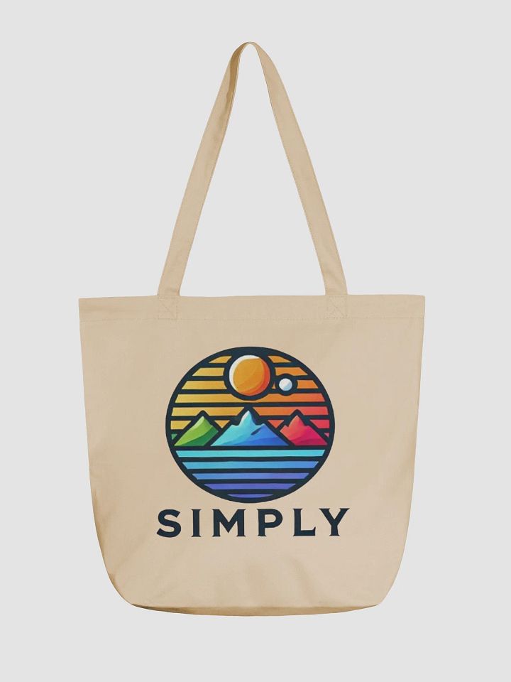 Simply Natural Tote: Eco-Friendly Mountain Logo Design product image (1)