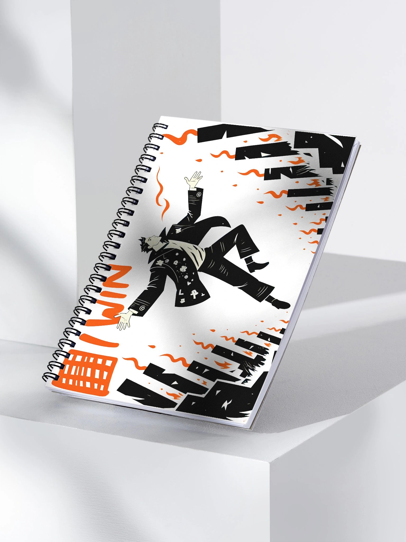 I Win Flame Art Print – Bold Triumphant Spiral Notebook product image (3)