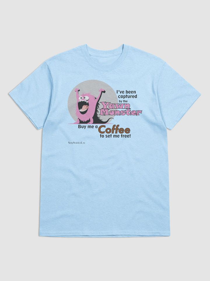 Pink Yawn Monster Buy Me a Coffee light color t-shirt product image (7)