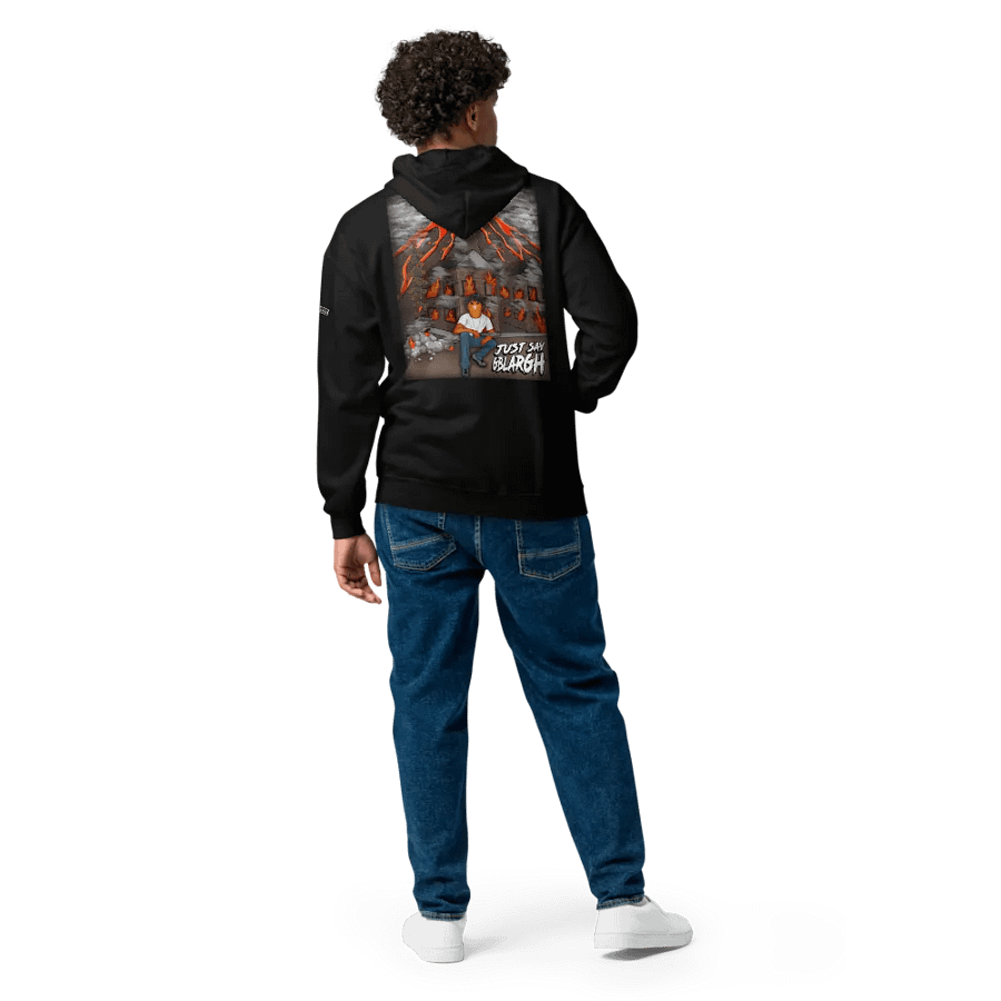 Just Say Gblargh! Distressed Art Hoodie product image (16)