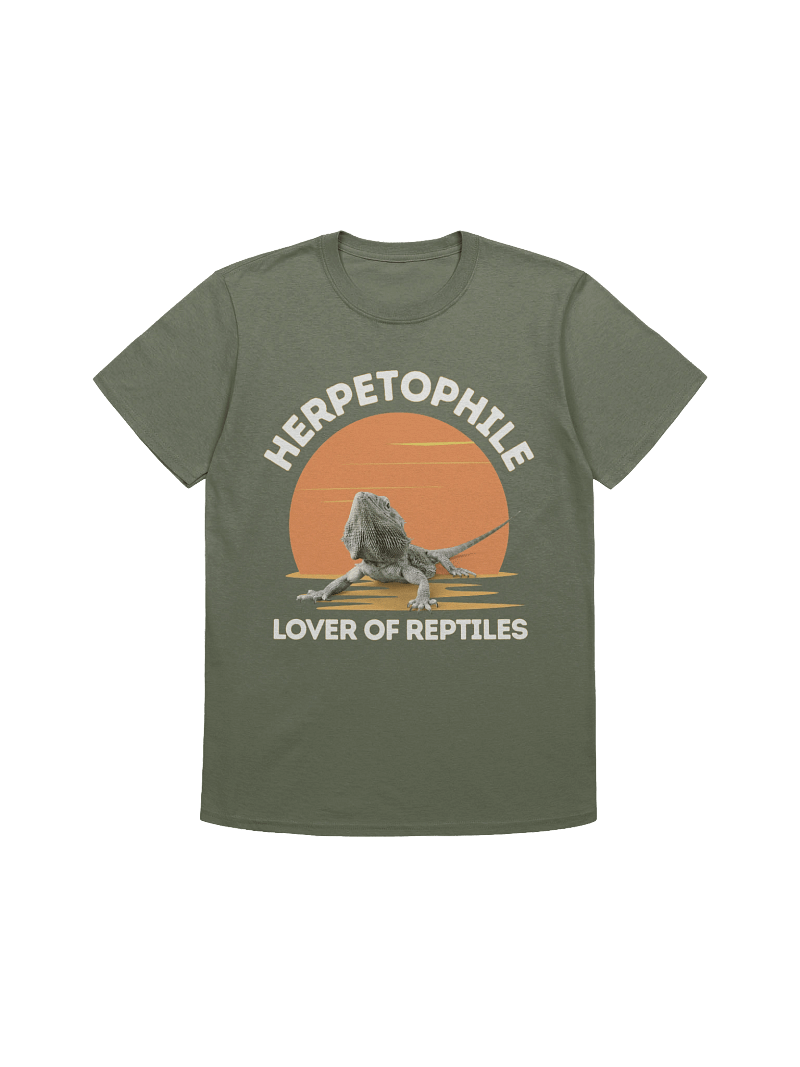 Retro Sunset Herpetophile T-Shirt | Bearded Dragon Reptile Lover Gift Tee