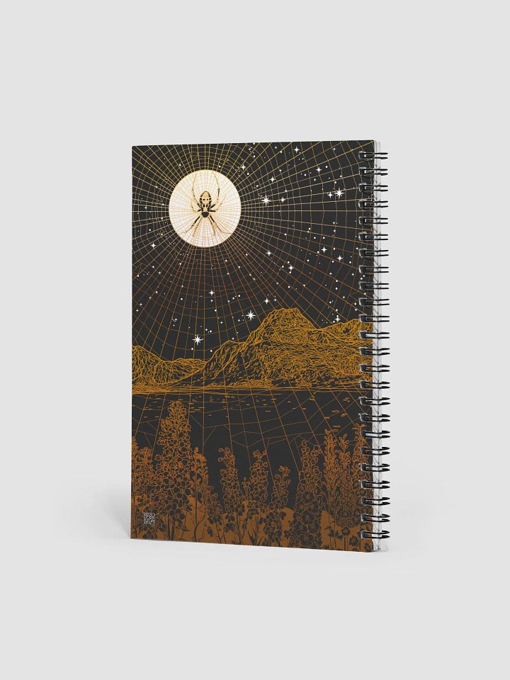 Golden Spiderweb and Larkspur Spiral Notebook product image (2)