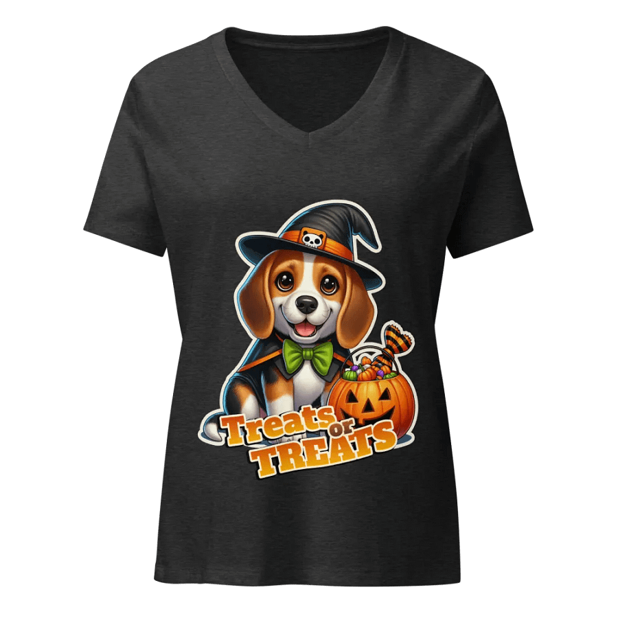 Halloween Treats Beagle - V-neck T-shirt product image (3)