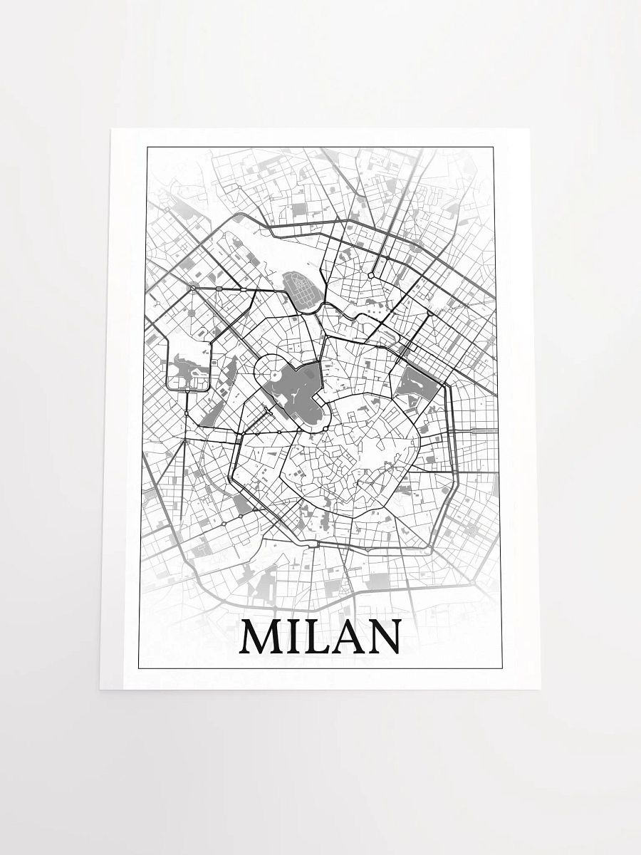 Milan, Italy, city map print product image (17)