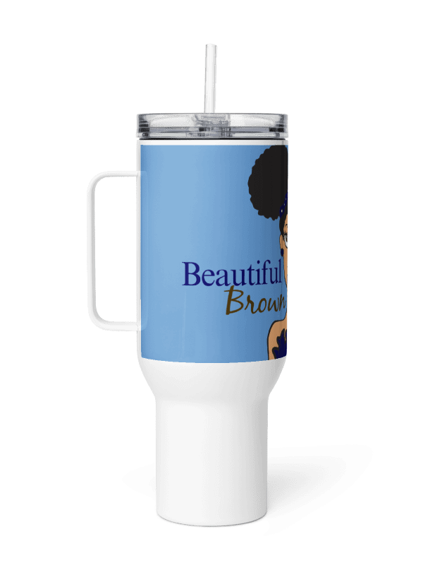 Beautiful Brown Girl Vanilla Travel Mug product image (7)