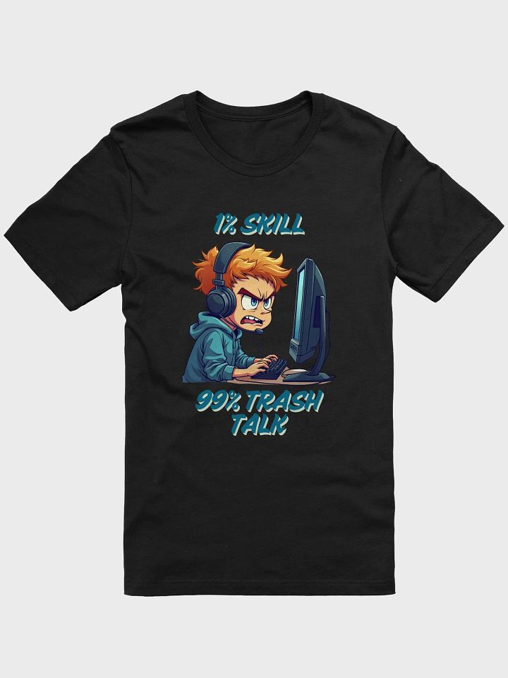 1% Skill 99% Trash Talk Cartoon T-Shirt product image (2)