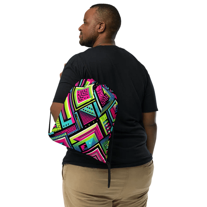 Neon Pop Art Drawstring Bag product image (1)