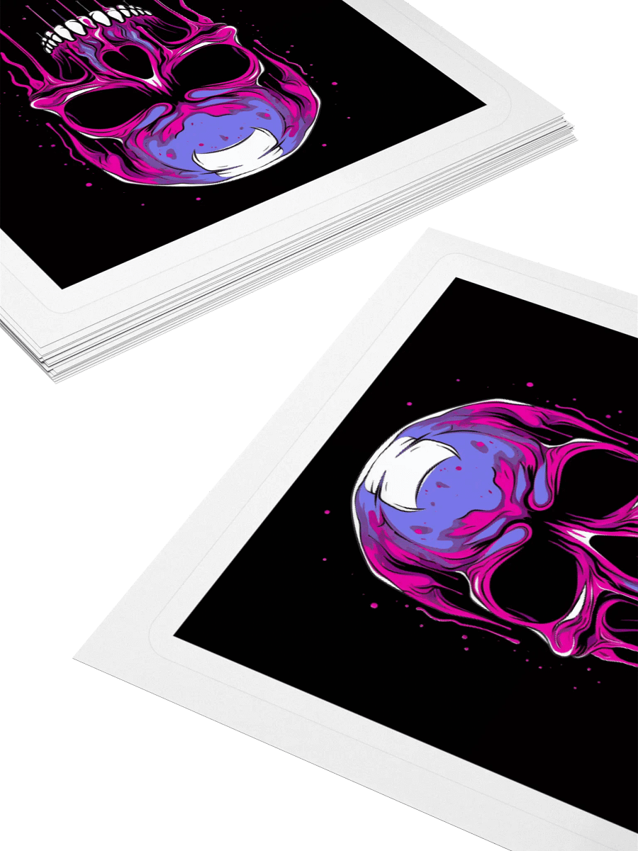 Single Creepy Skull Logo Sticker product image (4)