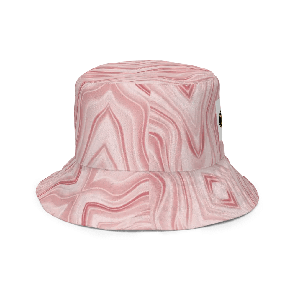 Flowing Peach Waves Reversible Bucket Hat product image (4)
