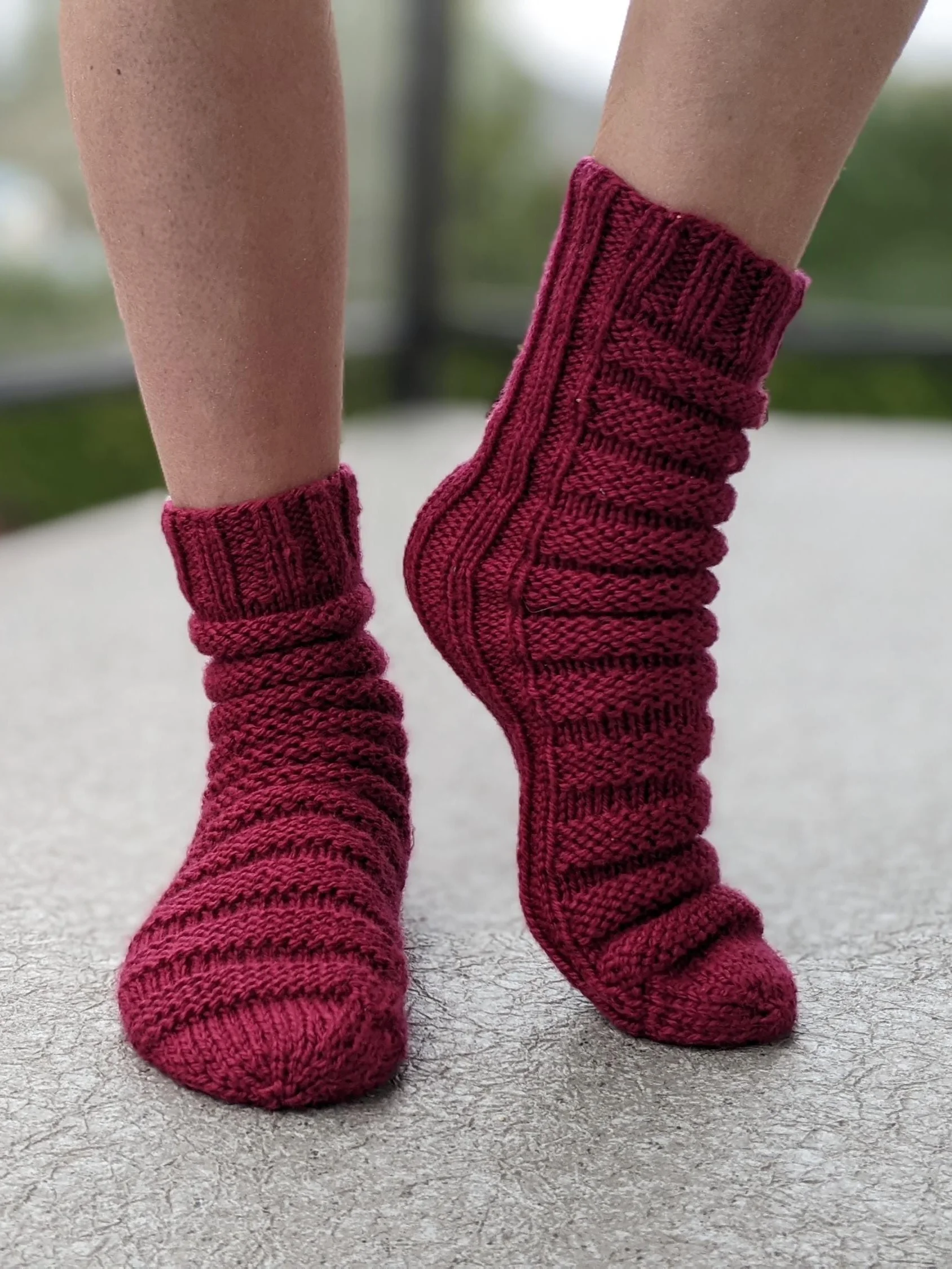 Knit Caterpillar No-Heel Socks Pattern product image (4)