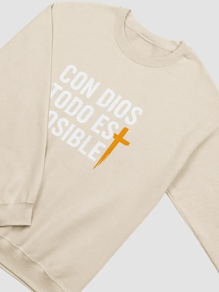 Sudadera Unisex Cuello Redondo | Con Dios todo es Posible product image (6)