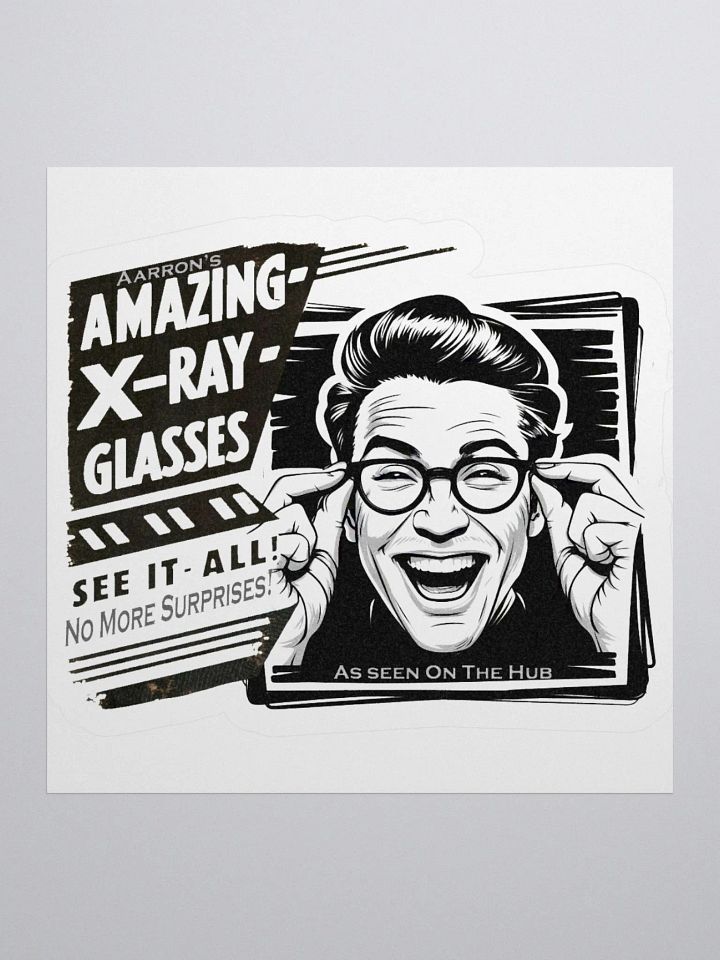 Aarron's Amazing X-Ray Glasses Vinyl Sticker product image (3)