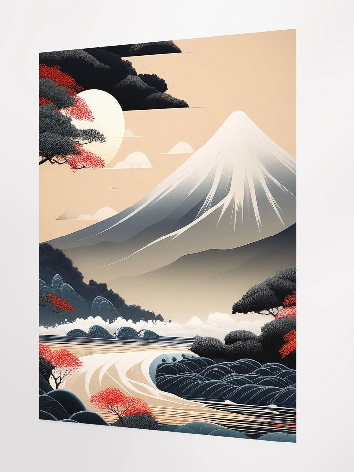 Japandi Art Mountain Landscape Poster - Medium Size 18x24 Inches product image (2)
