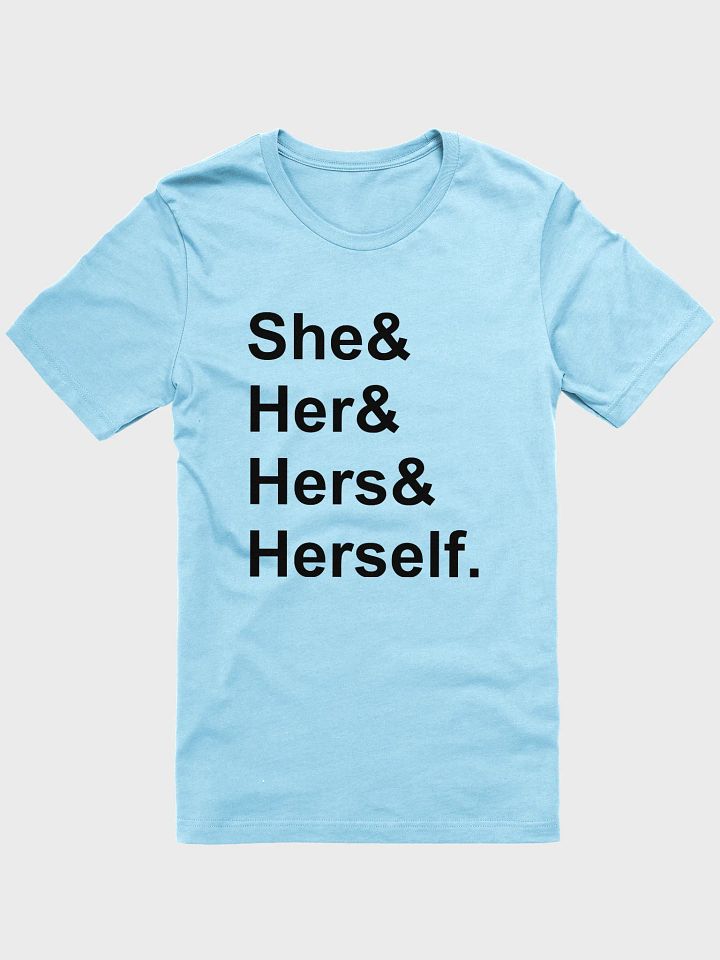 she/her (black) t-shirt product image (1)