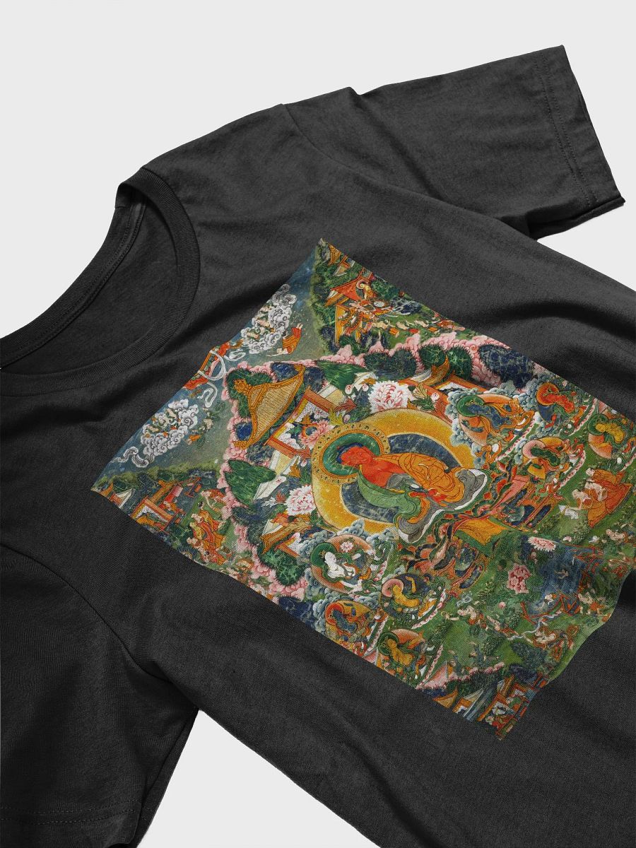 Buddha Amitabha in His Pure Land Traditional Buddhist Thangka Art Unisex T-Shirt product image (3)