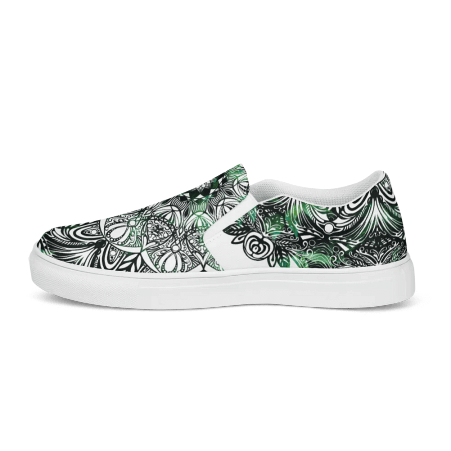 Verdant Oasis Men's Slip-On Canvas Shoes product image (3)