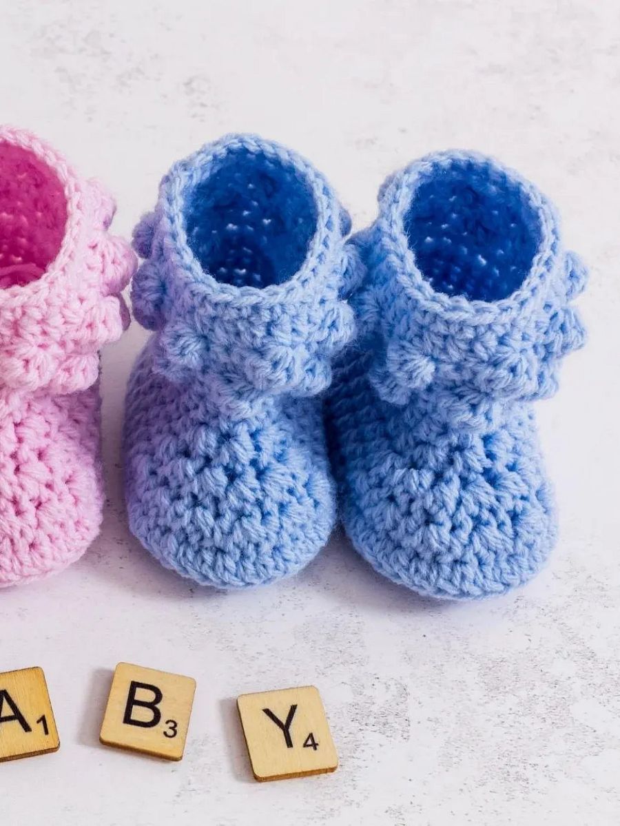 Crochet Pattern: Bobble Baby Booties product image (7)