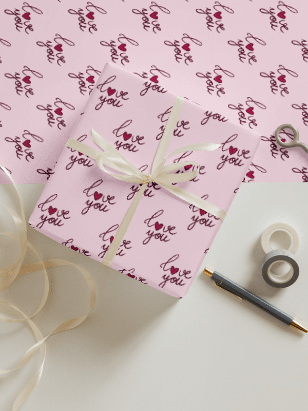 Valentine Love Wrapping Paper Set of 3 product image (1)