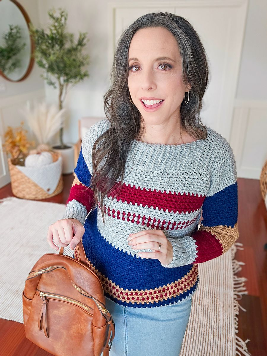 Gingersnap Sweater Crochet Pattern (9 sizes) product image (5)