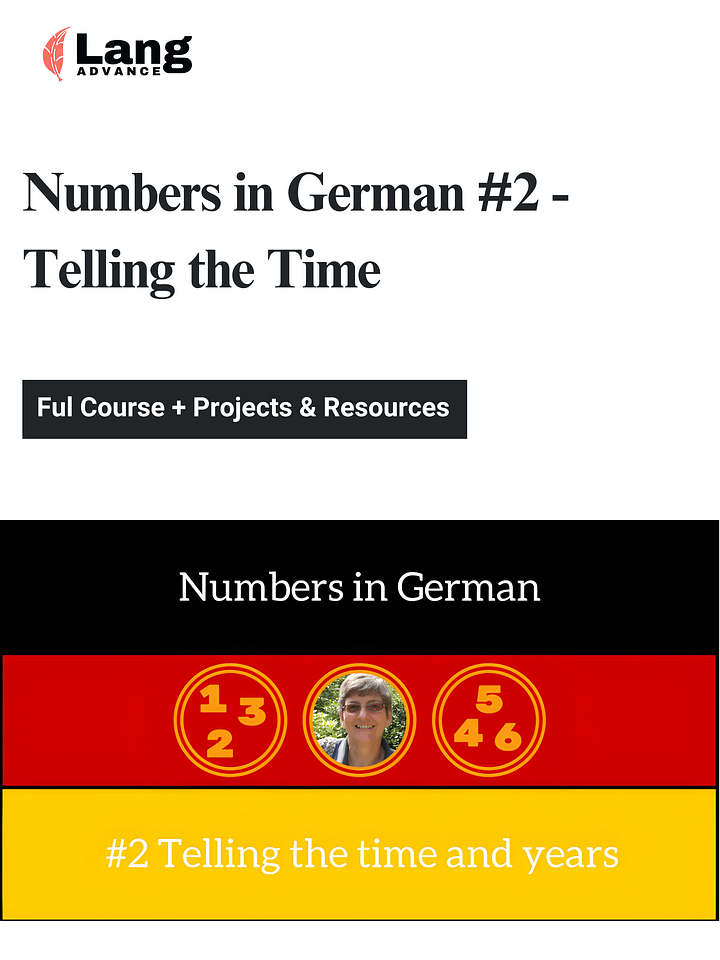 Numbers in German #2 - Telling the Time product image (1)
