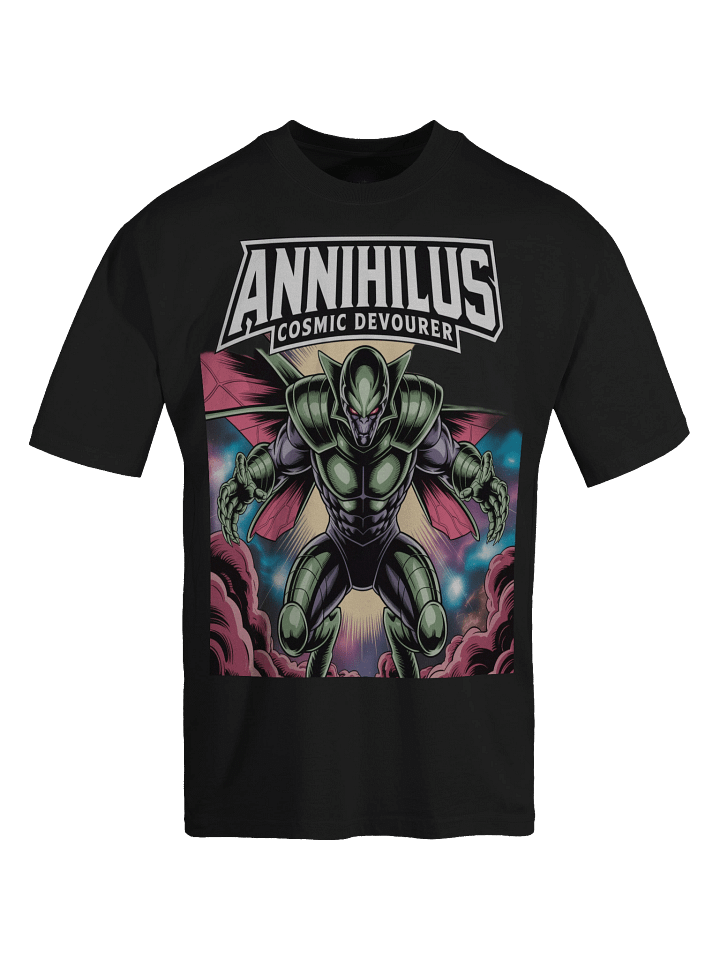 Cosmic Devourer: Annihilus Inspired Oversized Faded T-Shirt product image (1)